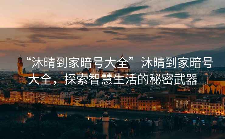 “沐晴到家暗號大全”沐晴到家暗號大全，探索智慧生活的秘密武器