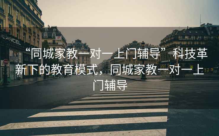“同城家教一對一上門輔導(dǎo)”科技革新下的教育模式，同城家教一對一上門輔導(dǎo)