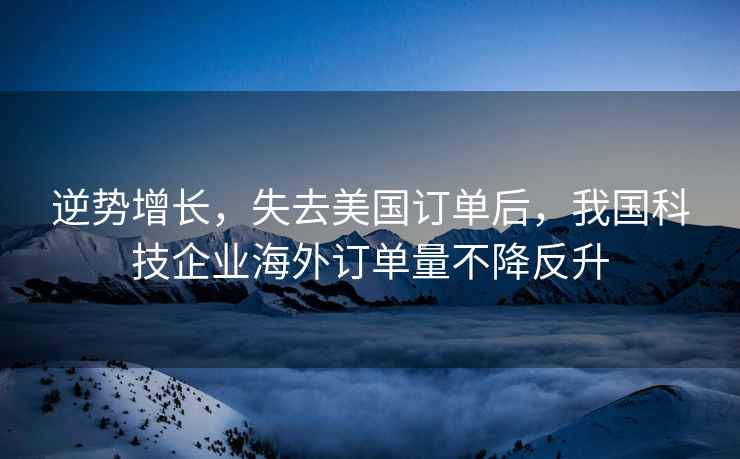 逆勢(shì)增長(zhǎng)，失去美國(guó)訂單后，我國(guó)科技企業(yè)海外訂單量不降反升