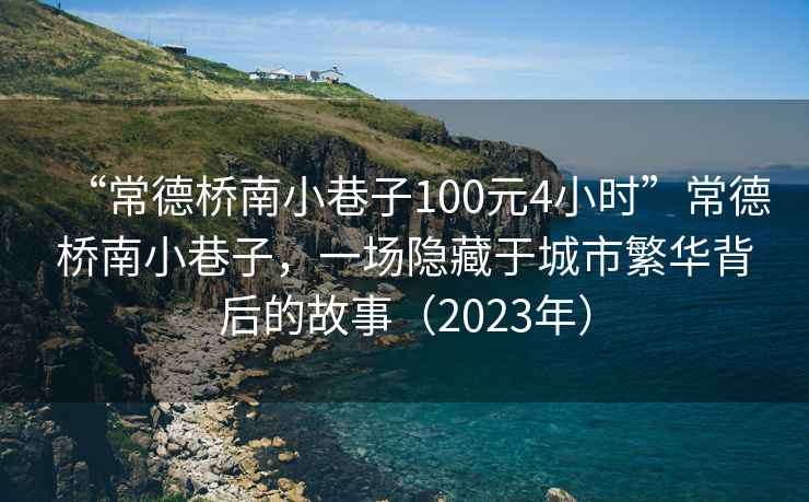 “常德橋南小巷子100元4小時(shí)”常德橋南小巷子，一場隱藏于城市繁華背后的故事（2023年）
