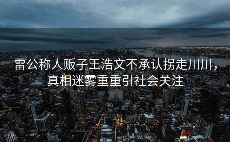 雷公稱人販子王浩文不承認(rèn)拐走川川，真相迷霧重重引社會(huì)關(guān)注