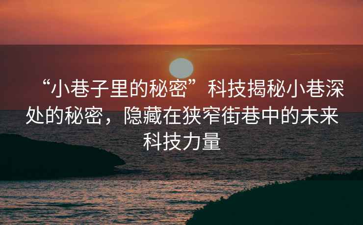 “小巷子里的秘密”科技揭秘小巷深處的秘密，隱藏在狹窄街巷中的未來(lái)科技力量