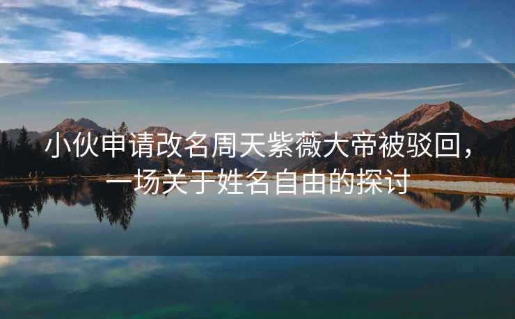 小伙申請改名周天紫薇大帝被駁回，一場關(guān)于姓名自由的探討