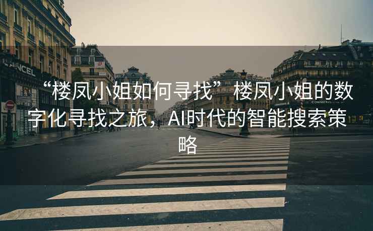 “樓鳳小姐如何尋找”樓鳳小姐的數(shù)字化尋找之旅，AI時(shí)代的智能搜索策略