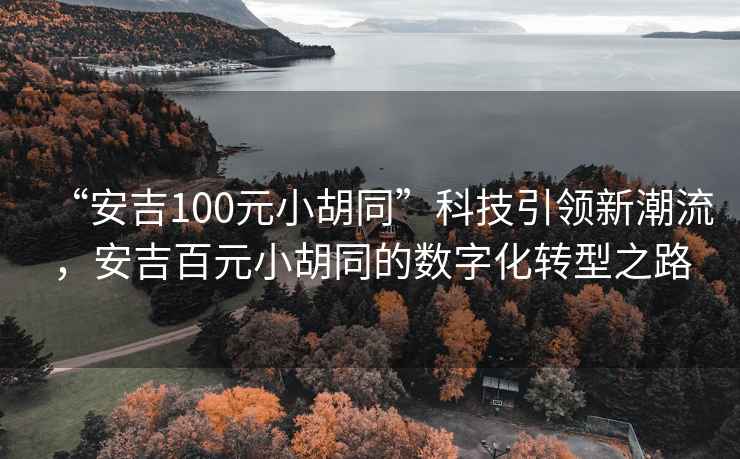 “安吉100元小胡同”科技引領(lǐng)新潮流，安吉百元小胡同的數(shù)字化轉(zhuǎn)型之路