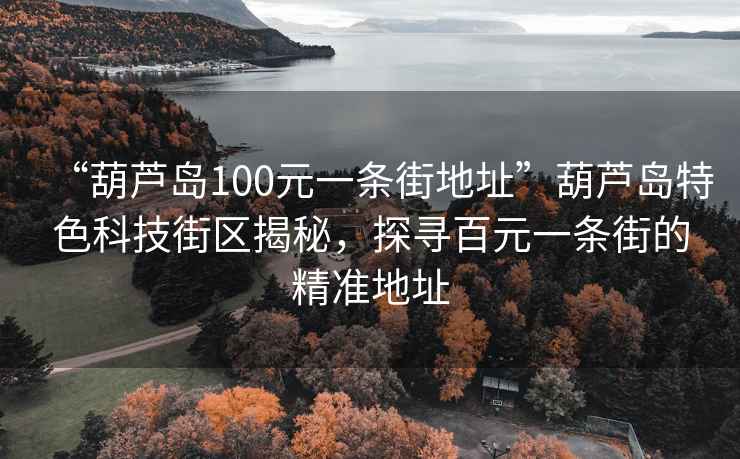 “葫蘆島100元一條街地址”葫蘆島特色科技街區(qū)揭秘，探尋百元一條街的精準(zhǔn)地址