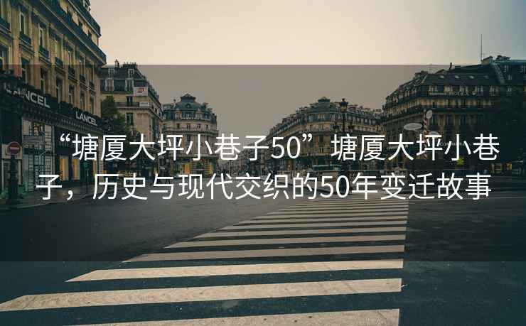 “塘廈大坪小巷子50”塘廈大坪小巷子，歷史與現(xiàn)代交織的50年變遷故事