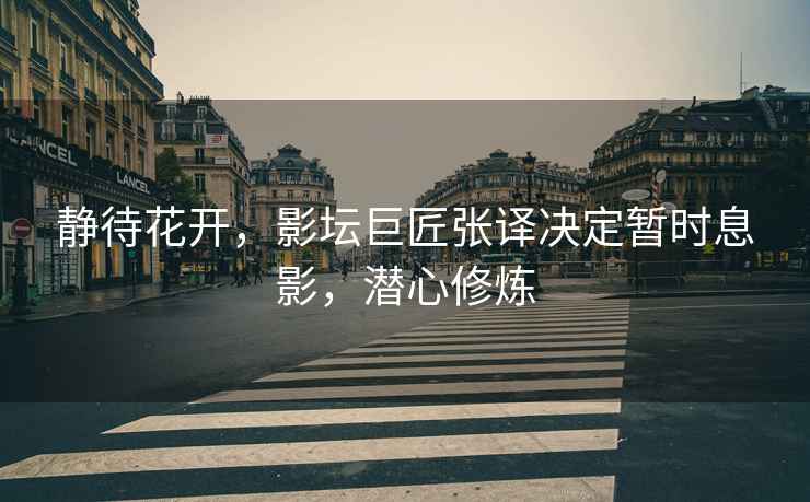 靜待花開，影壇巨匠張譯決定暫時息影，潛心修煉