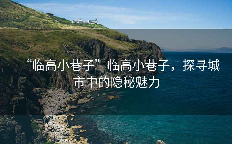 “臨高小巷子”臨高小巷子，探尋城市中的隱秘魅力