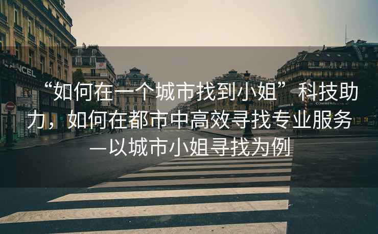 “如何在一個(gè)城市找到小姐”科技助力，如何在都市中高效尋找專業(yè)服務(wù)—以城市小姐尋找為例