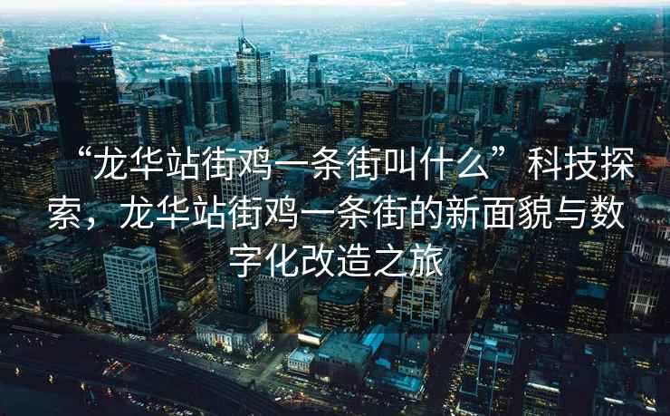 “龍華站街雞一條街叫什么”科技探索，龍華站街雞一條街的新面貌與數(shù)字化改造之旅
