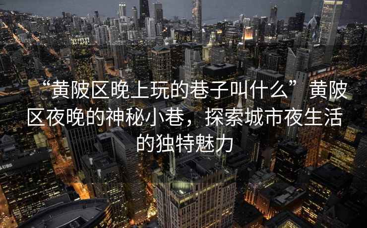 “黃陂區(qū)晚上玩的巷子叫什么”黃陂區(qū)夜晚的神秘小巷，探索城市夜生活的獨(dú)特魅力