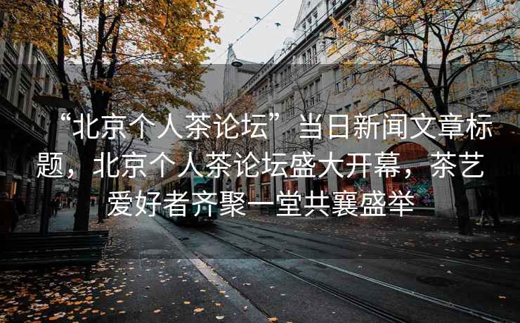 “北京個(gè)人茶論壇”當(dāng)日新聞文章標(biāo)題，北京個(gè)人茶論壇盛大開(kāi)幕，茶藝愛(ài)好者齊聚一堂共襄盛舉
