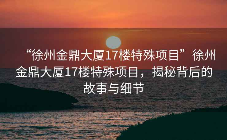 “徐州金鼎大廈17樓特殊項目”徐州金鼎大廈17樓特殊項目，揭秘背后的故事與細節(jié)