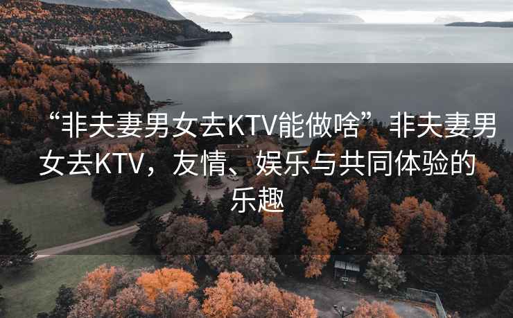 “非夫妻男女去KTV能做啥”非夫妻男女去KTV，友情、娛樂(lè)與共同體驗(yàn)的樂(lè)趣
