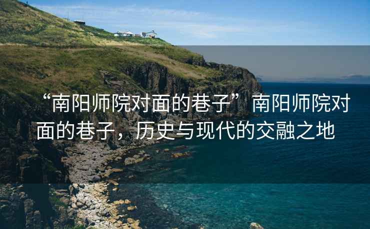 “南陽(yáng)師院對(duì)面的巷子”南陽(yáng)師院對(duì)面的巷子，歷史與現(xiàn)代的交融之地