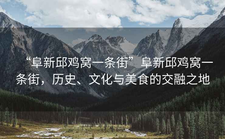 “阜新邱雞窩一條街”阜新邱雞窩一條街，歷史、文化與美食的交融之地