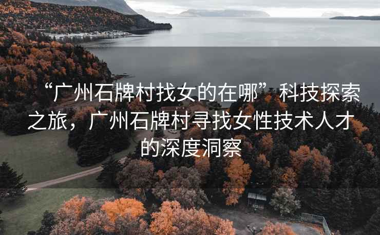 “廣州石牌村找女的在哪”科技探索之旅，廣州石牌村尋找女性技術(shù)人才的深度洞察