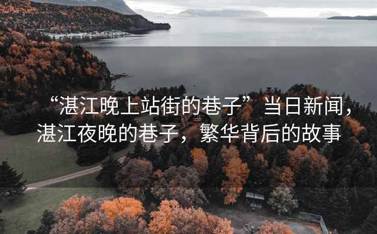 “湛江晚上站街的巷子”當日新聞，湛江夜晚的巷子，繁華背后的故事