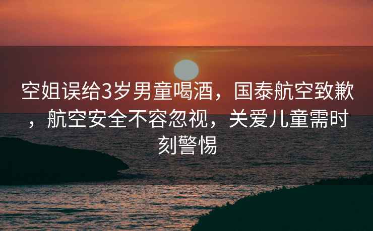 空姐誤給3歲男童喝酒，國泰航空致歉，航空安全不容忽視，關(guān)愛兒童需時刻警惕