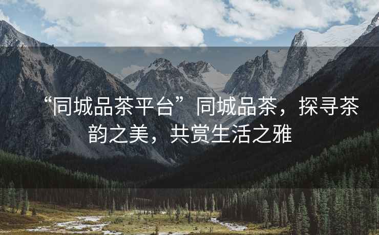 “同城品茶平臺(tái)”同城品茶，探尋茶韻之美，共賞生活之雅