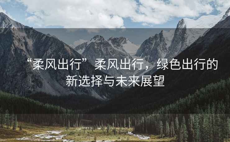 “柔風(fēng)出行”柔風(fēng)出行，綠色出行的新選擇與未來展望
