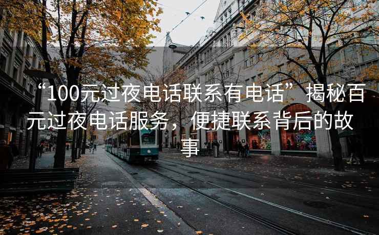 “100元過夜電話聯(lián)系有電話”揭秘百元過夜電話服務(wù)，便捷聯(lián)系背后的故事