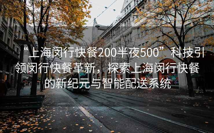 “上海閔行快餐200半夜500”科技引領(lǐng)閔行快餐革新，探索上海閔行快餐的新紀(jì)元與智能配送系統(tǒng)