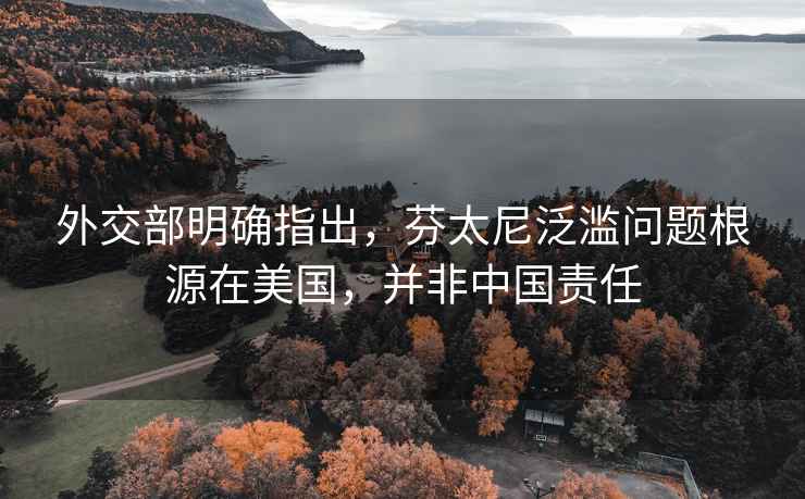 外交部明確指出，芬太尼泛濫問(wèn)題根源在美國(guó)，并非中國(guó)責(zé)任
