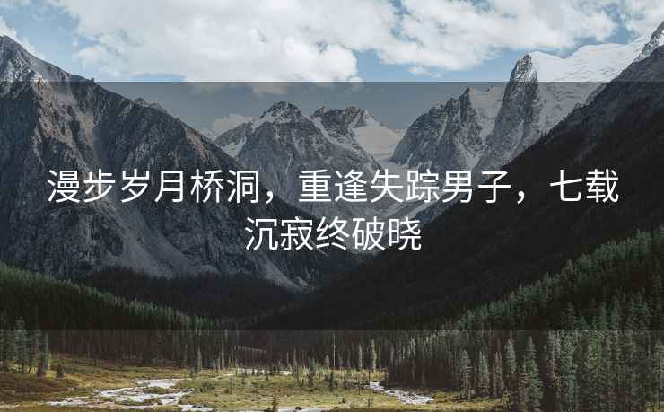 漫步歲月橋洞，重逢失蹤男子，七載沉寂終破曉