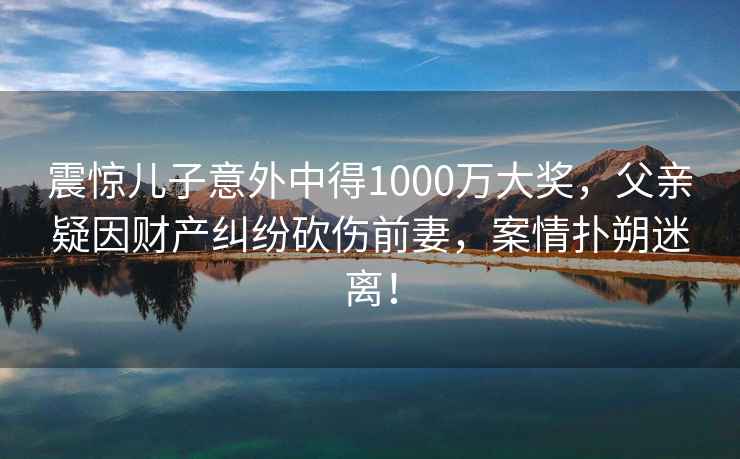 震驚兒子意外中得1000萬大獎(jiǎng)，父親疑因財(cái)產(chǎn)糾紛砍傷前妻，案情撲朔迷離！