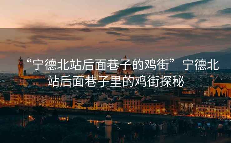 “寧德北站后面巷子的雞街”寧德北站后面巷子里的雞街探秘