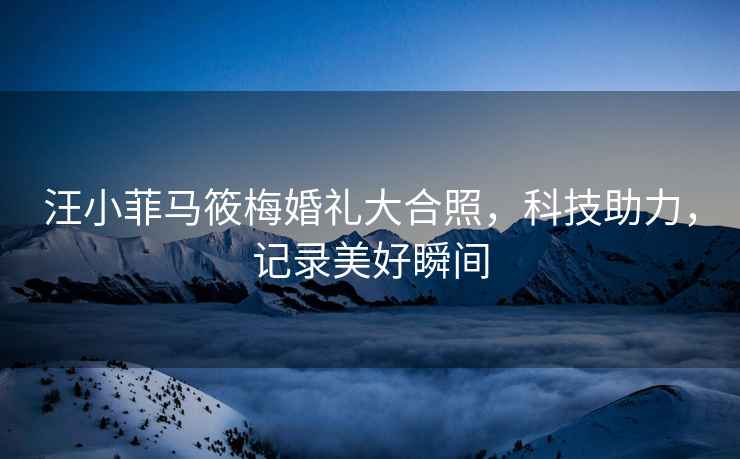 汪小菲馬筱梅婚禮大合照，科技助力，記錄美好瞬間