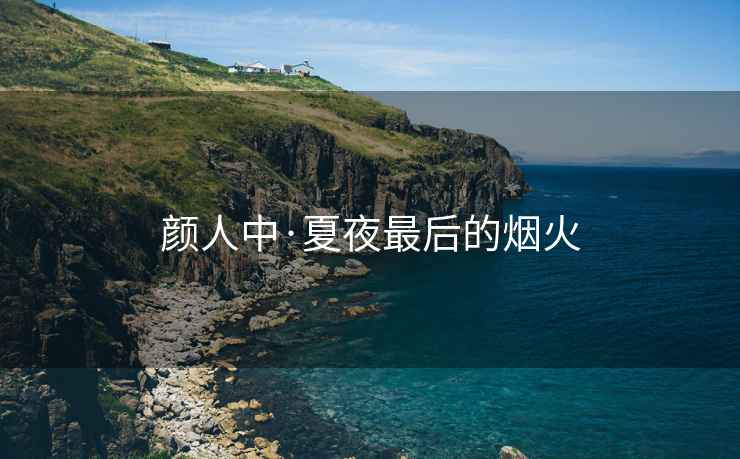 顏人中·夏夜最后的煙火