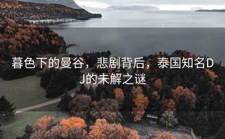 暮色下的曼谷，悲劇背后，泰國(guó)知名DJ的未解之謎