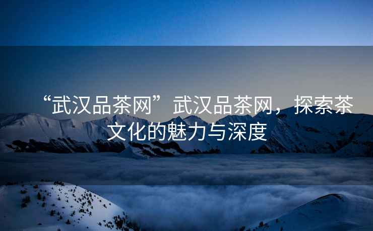 “武漢品茶網(wǎng)”武漢品茶網(wǎng)，探索茶文化的魅力與深度