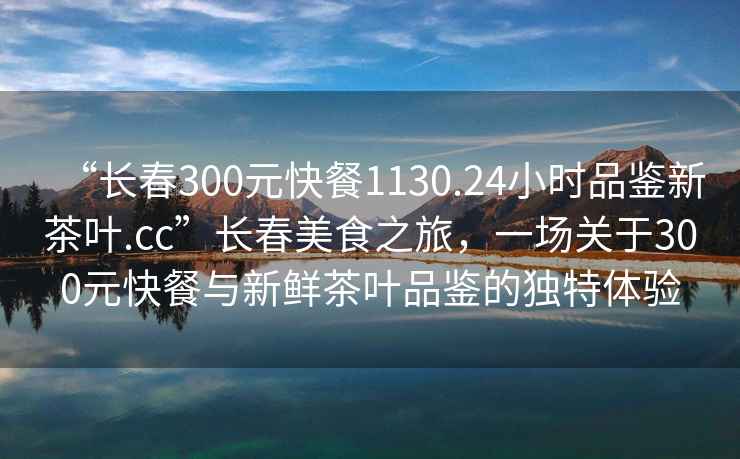 “長春300元快餐1130.24小時品鑒新茶葉.cc”長春美食之旅，一場關于300元快餐與新鮮茶葉品鑒的獨特體驗