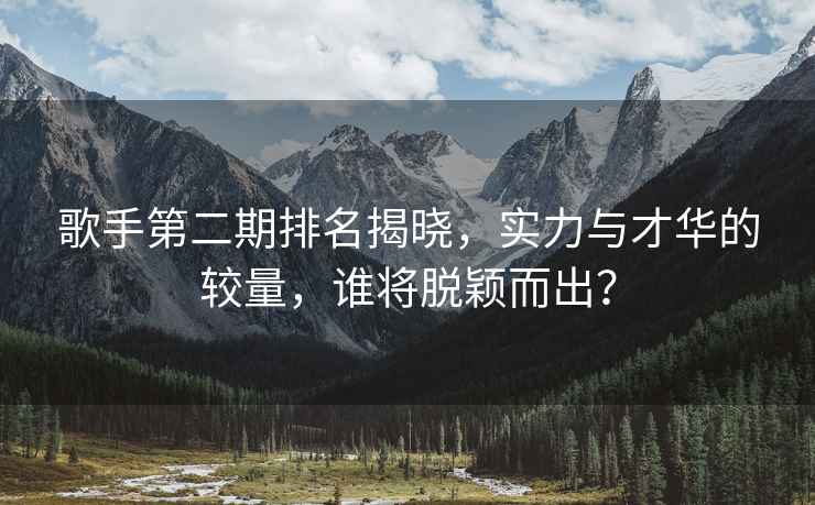 歌手第二期排名揭曉，實(shí)力與才華的較量，誰(shuí)將脫穎而出？