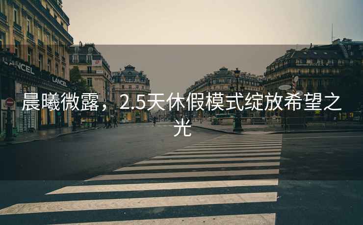 晨曦微露，2.5天休假模式綻放希望之光