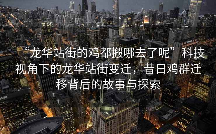 “龍華站街的雞都搬哪去了呢”科技視角下的龍華站街變遷，昔日雞群遷移背后的故事與探索