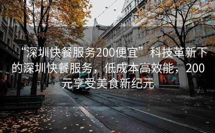 “深圳快餐服務(wù)200便宜”科技革新下的深圳快餐服務(wù)，低成本高效能，200元享受美食新紀(jì)元