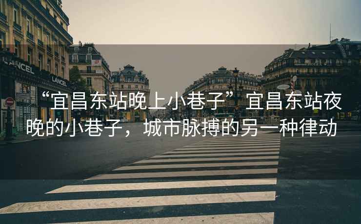 “宜昌東站晚上小巷子”宜昌東站夜晚的小巷子，城市脈搏的另一種律動(dòng)