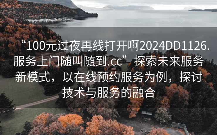 “100元過夜再線打開啊2024DD1126.服務(wù)上門隨叫隨到.cc”探索未來服務(wù)新模式，以在線預(yù)約服務(wù)為例，探討技術(shù)與服務(wù)的融合