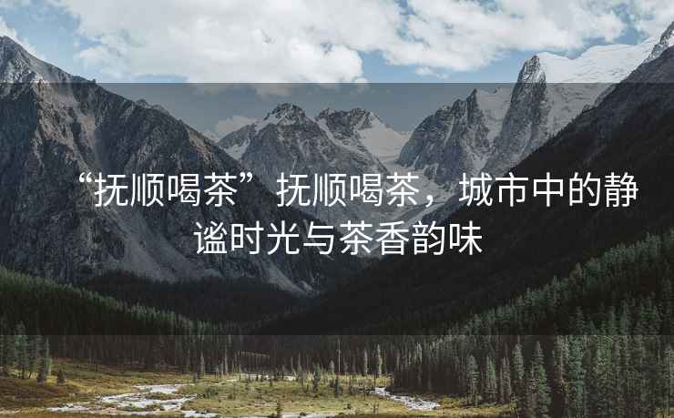 “撫順喝茶”撫順喝茶，城市中的靜謐時光與茶香韻味