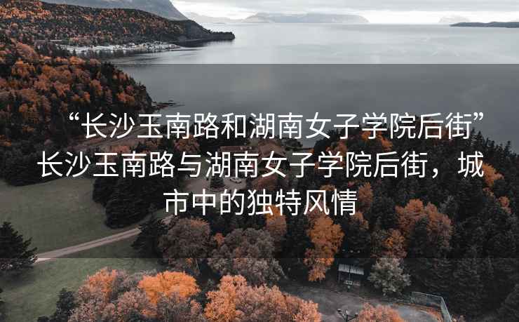 “長(zhǎng)沙玉南路和湖南女子學(xué)院后街”長(zhǎng)沙玉南路與湖南女子學(xué)院后街，城市中的獨(dú)特風(fēng)情