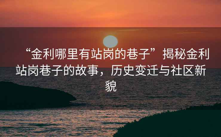 “金利哪里有站崗的巷子”揭秘金利站崗巷子的故事，歷史變遷與社區(qū)新貌