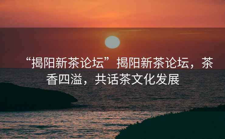 “揭陽(yáng)新茶論壇”揭陽(yáng)新茶論壇，茶香四溢，共話茶文化發(fā)展