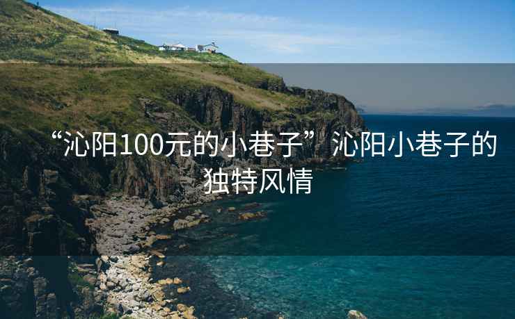 “沁陽100元的小巷子”沁陽小巷子的獨特風(fēng)情