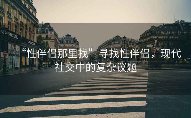 “性伴侶那里找”尋找性伴侶，現(xiàn)代社交中的復(fù)雜議題