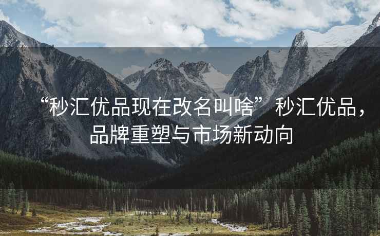 “秒?yún)R優(yōu)品現(xiàn)在改名叫啥”秒?yún)R優(yōu)品，品牌重塑與市場新動向